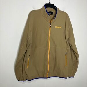 Marmot reactor fleece jacket full zip tan men's size XXL casual minimalist